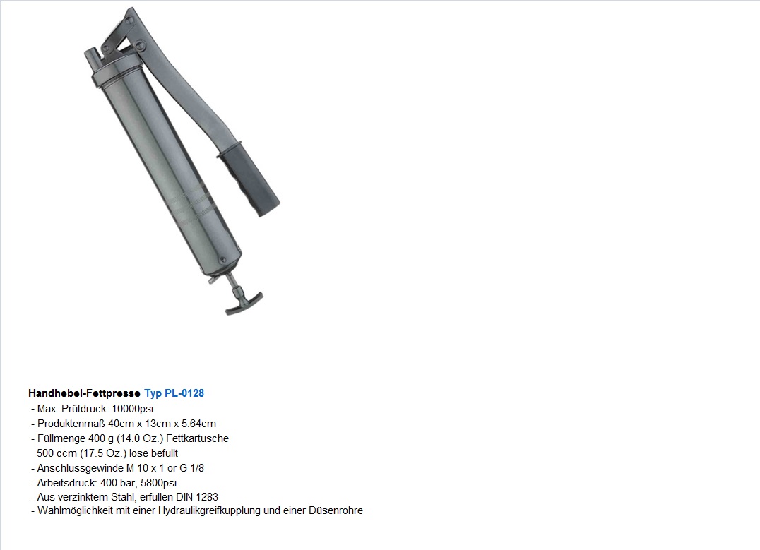 Grease Gun PL 0128 DE