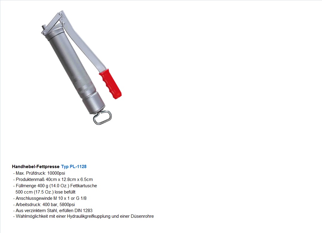 Grease Gun PL 1128 DE